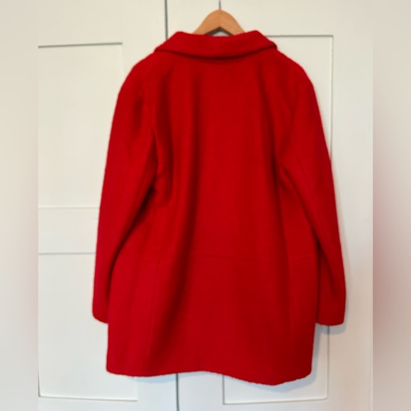 NWOT Ann Taylor red pea coat size L - Picture 7 of 8